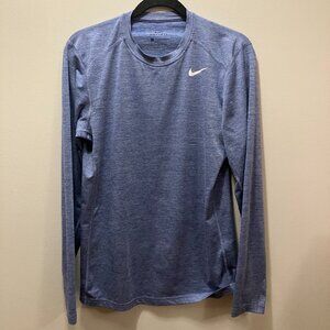 Purple Nike Dri-Fit long sleeve workout shirt